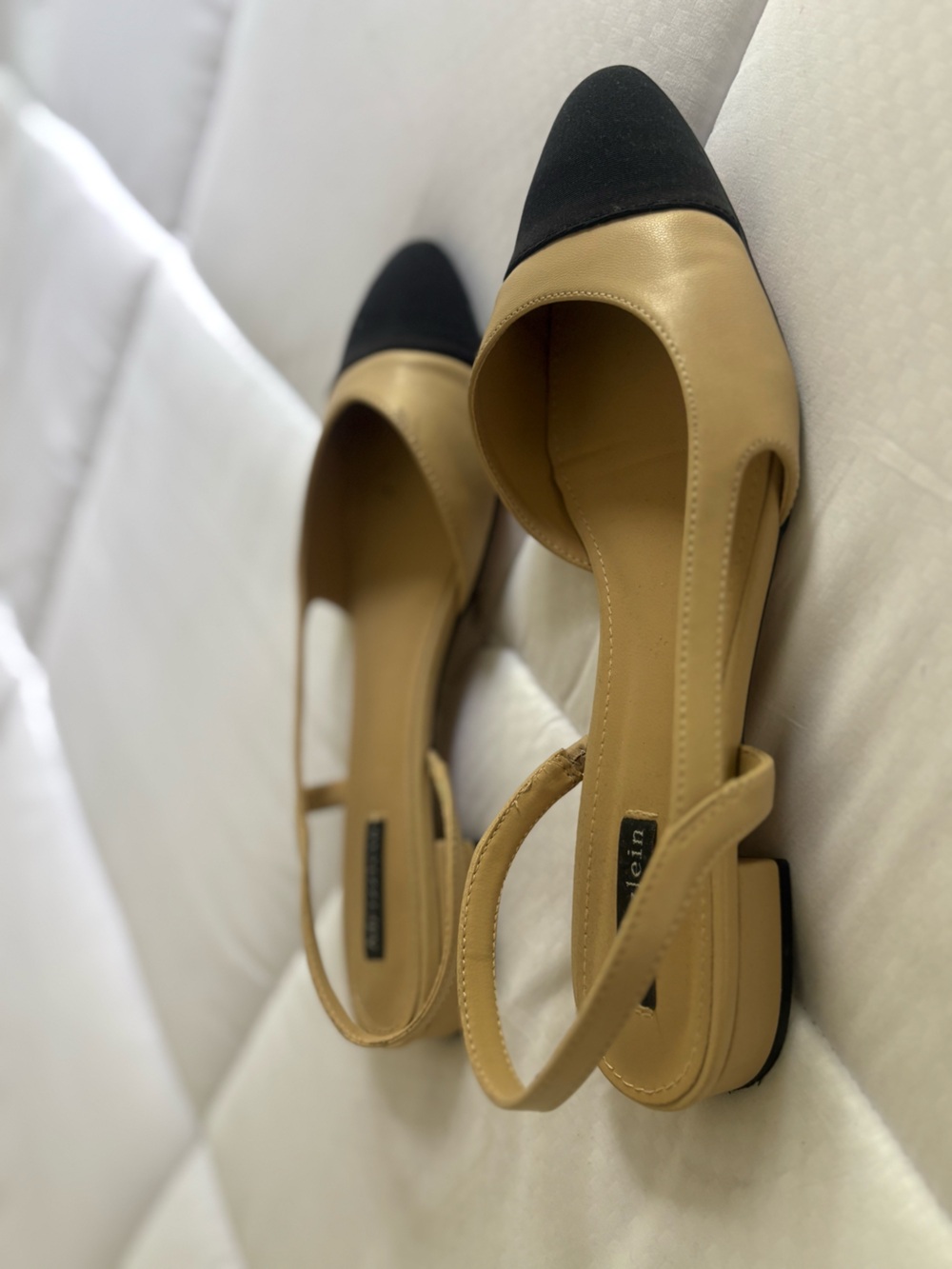 Women's Nude Slingback Heels - Picture 2 of 3